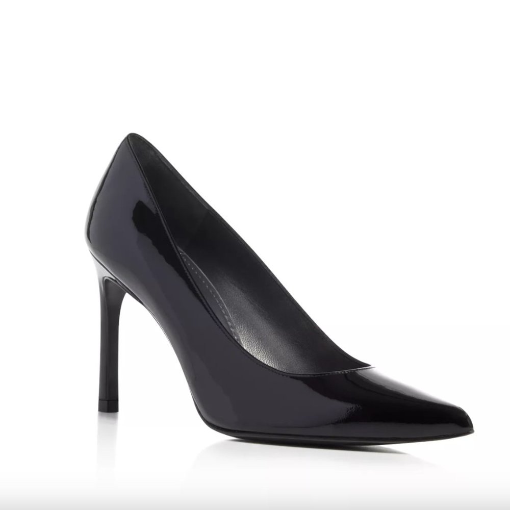 Stuart Weitzman Heist Pumps, Black Patent Leather